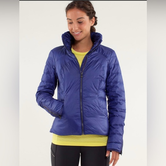 Lululemon Down Town Puffy Jacket  Pigment Blue  size 12 - Picture 2 of 13